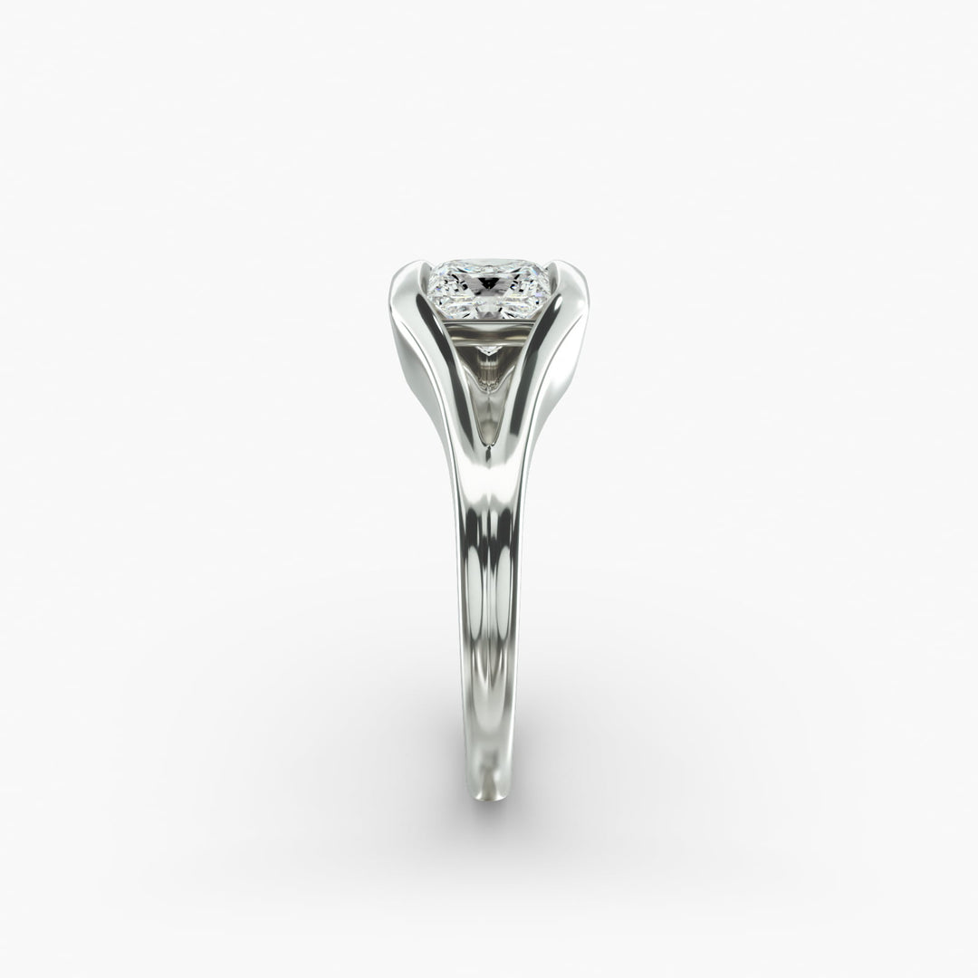 Princess Cut V-Shape Bezel Set Lab-Grown Diamond Ring | 0.50–5.00 Carat | IGI Certified | Yellow, White, Rose Gold