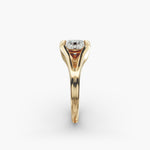 Load image into Gallery viewer, Princess Cut V-Shape Bezel Set Lab-Grown Diamond Ring | 0.50–5.00 Carat | IGI Certified | Yellow, White, Rose Gold
