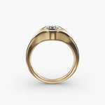 Load image into Gallery viewer, Round Lab-Grown Diamond Ring – V-Shaped Side Design | IGI Certified | 10K/14K/18K Gold
