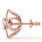 Load image into Gallery viewer, Round Lab Grown Diamond Stud Earrings 0.94 CTW in 10K 14K 18K White Yellow Rose Gold
