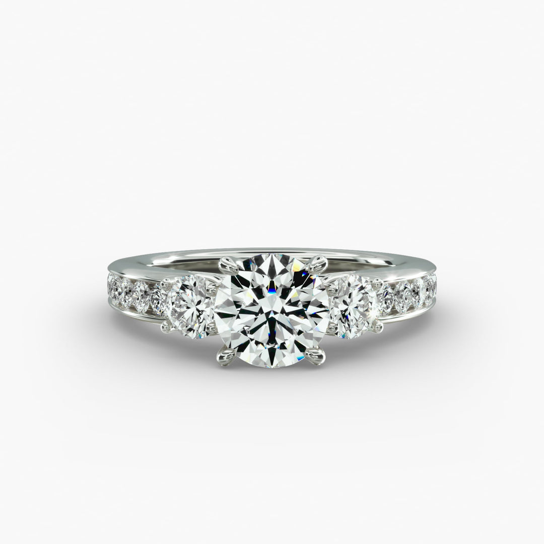 10k Gold Classic Round Cut Solitaire Diamond Engagement Ring
