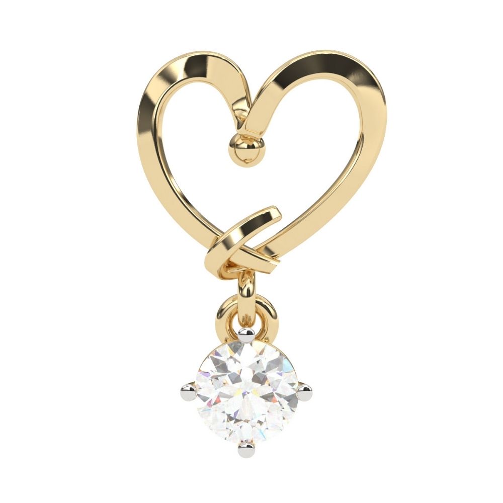 Round Lab Grown Diamond Dangle Earrings 0.50 CTW in 10K 14K 18K White Yellow Rose Gold