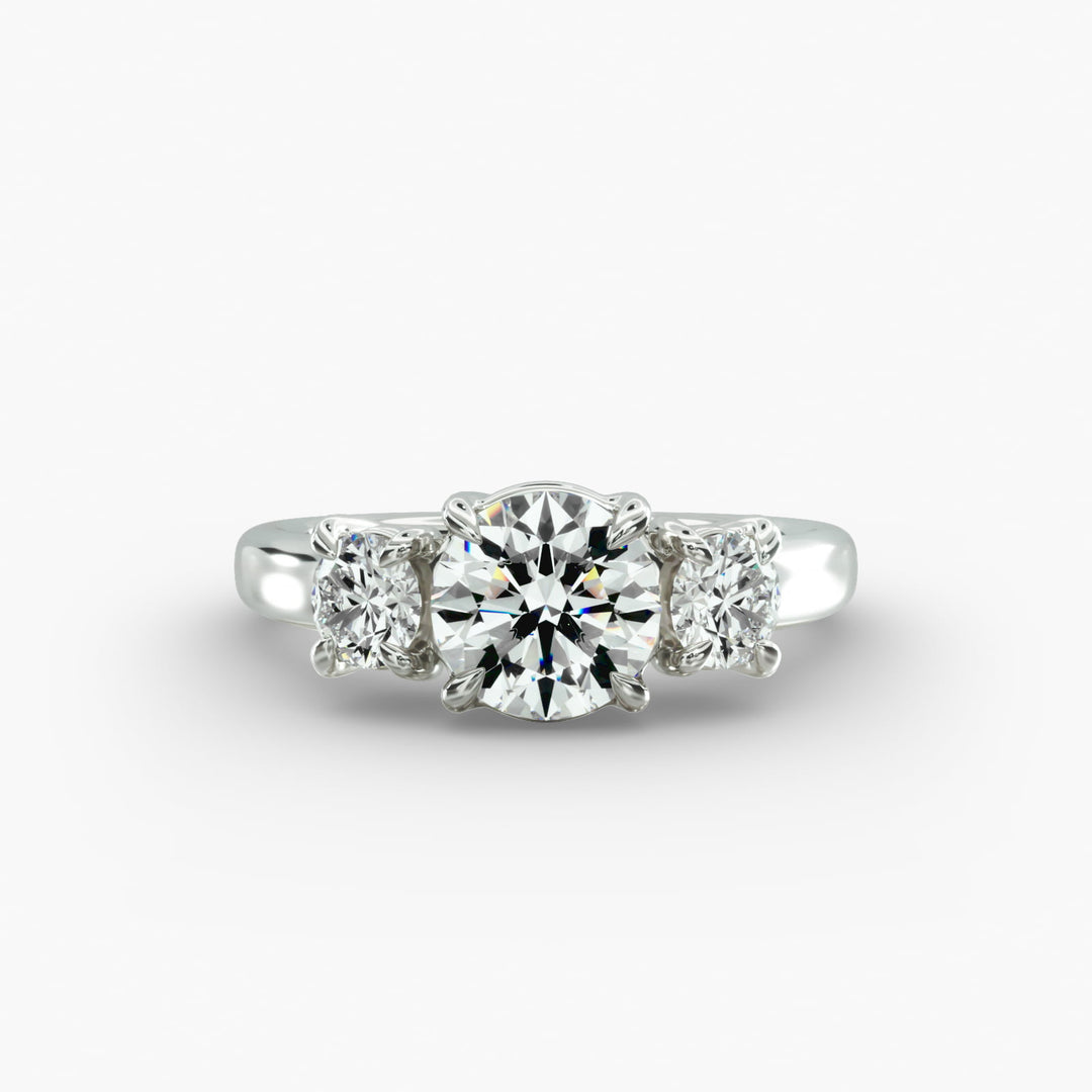 10K Gold Round Brilliant Cut Solitaire Diamond Engagement Ring