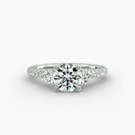Load image into Gallery viewer, 14K Gold Round Brilliant Cut Three Stone Engagement Ring
