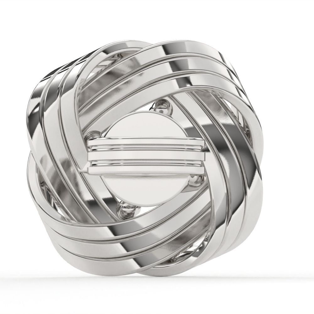 Twisted Round Lab Grown Diamond Earrings 0.93 CTW in 10K 14K 18K White Yellow Rose Gold