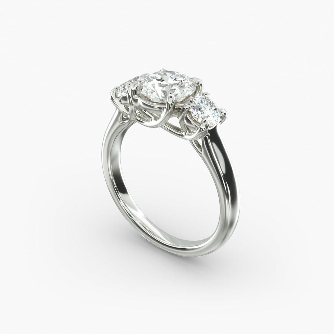 10K Gold Round Brilliant Cut Solitaire Diamond Engagement Ring