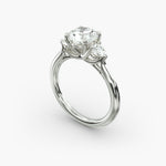 Load image into Gallery viewer, 14K Gold Three Stone Round Shaped Diamond Engagement Ring
