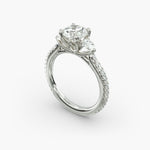 Load image into Gallery viewer, 14K Gold Round Brilliant Cut Three Stone Engagement Ring
