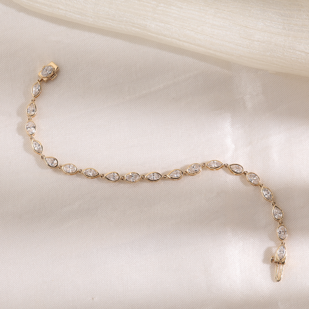 Ready to Ship – 3.92 CT Multi-Shape Lab-Grown Diamond Bracelet in 14K Yellow Gold