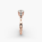 Load image into Gallery viewer, 10K Gold Three Stone Round With Pear Shaped Diamond Engagement Ring

