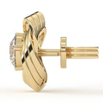 Load image into Gallery viewer, Twisted Round Lab Grown Diamond Earrings 0.93 CTW in 10K 14K 18K White Yellow Rose Gold
