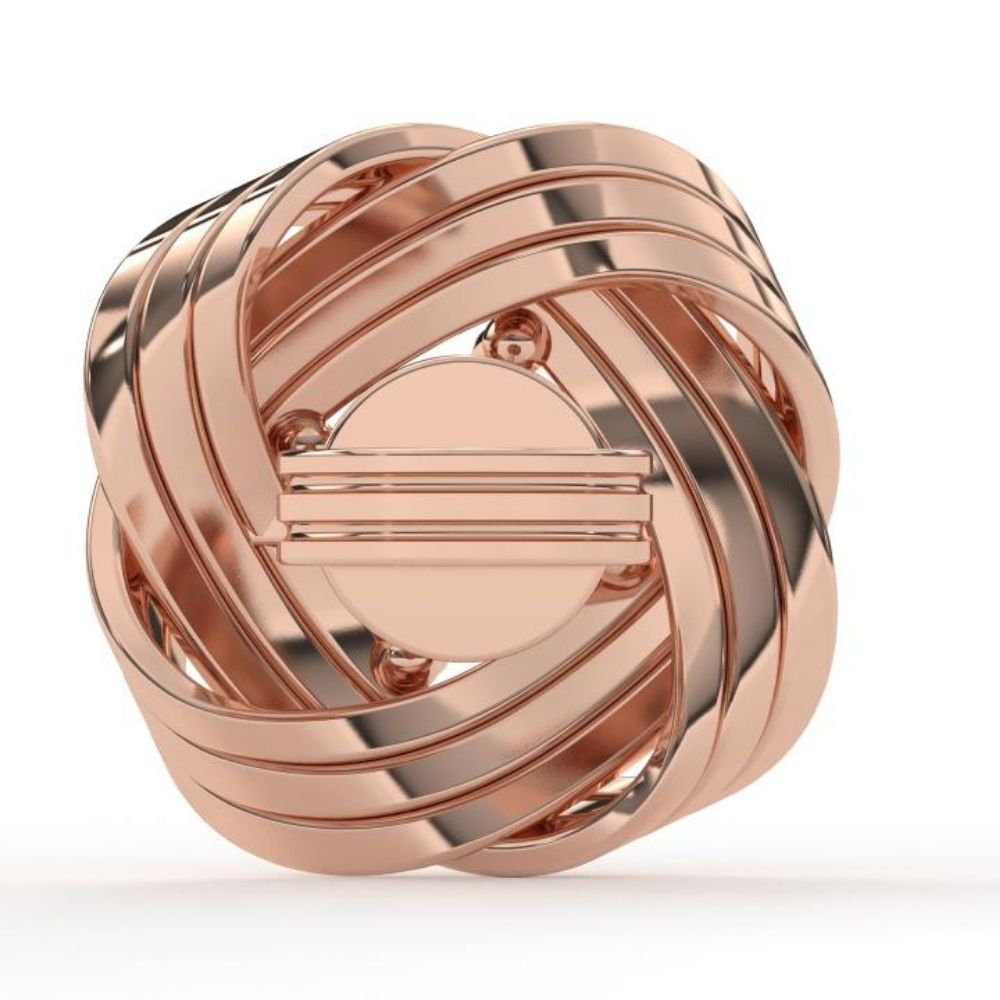 Twisted Round Lab Grown Diamond Earrings 0.93 CTW in 10K 14K 18K White Yellow Rose Gold