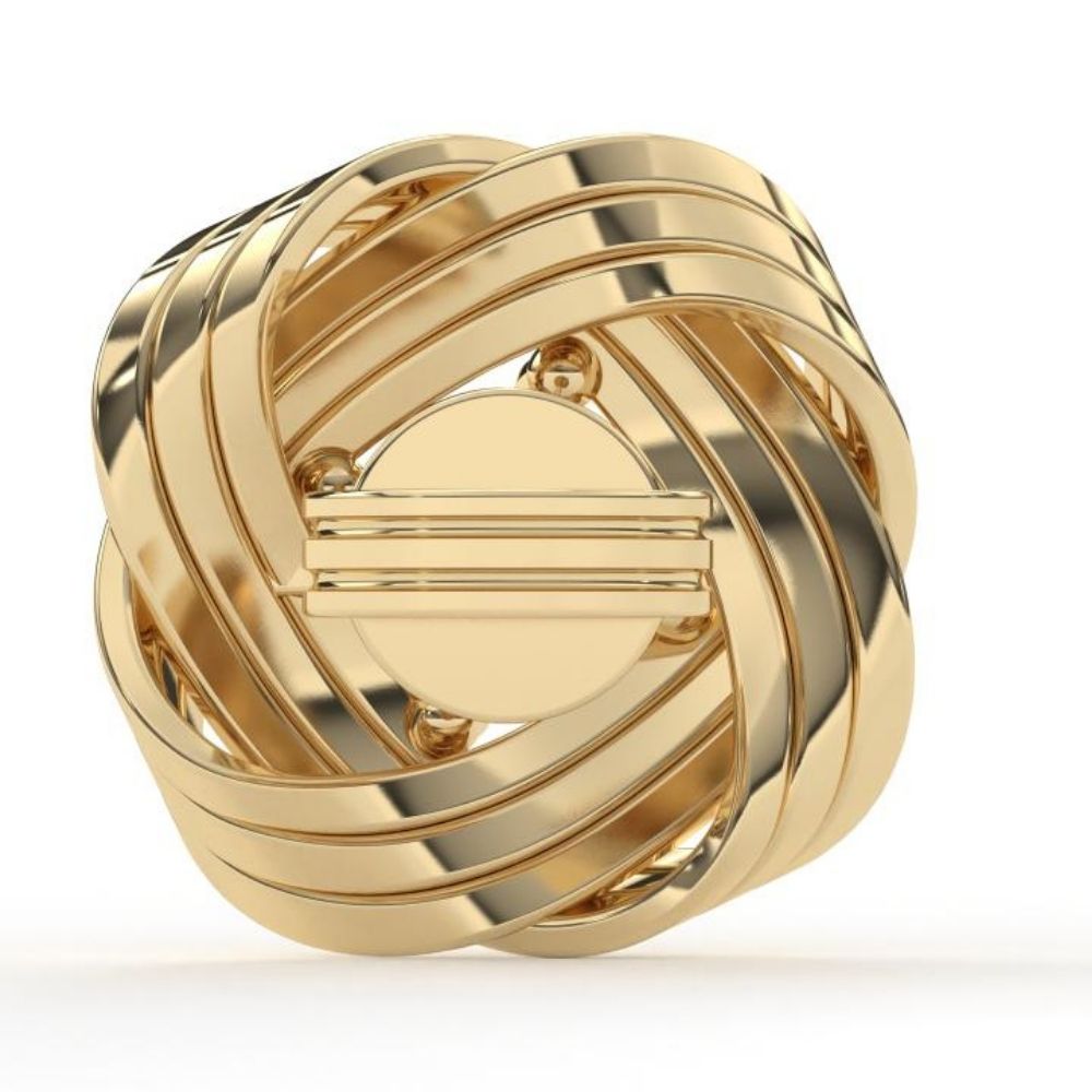 Twisted Round Lab Grown Diamond Earrings 0.93 CTW in 10K 14K 18K White Yellow Rose Gold