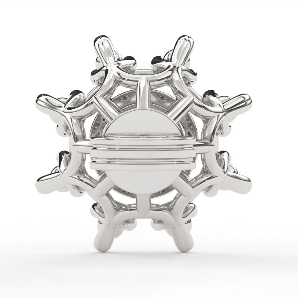 Large Round Lab Grown Diamond Flower Earrings with Milgrain 0.94 CTW in 10K 14K 18K White Yellow Rose Gold