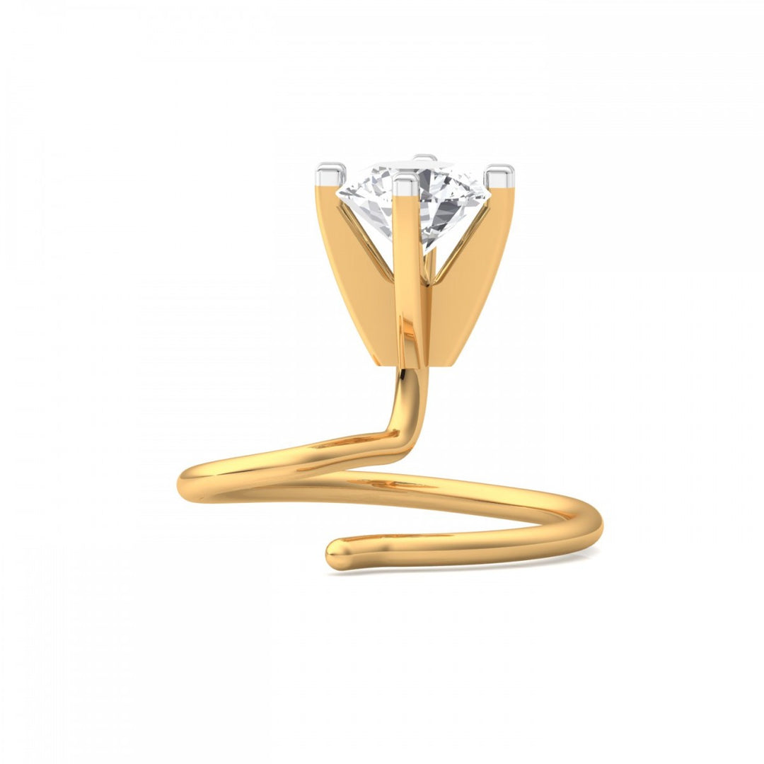 18K Yellow Gold Daily Wear Nose Pin