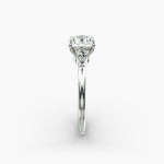 Load image into Gallery viewer, 14K Gold Round With Marquise Shape Three Stone Ring
