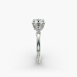 Load image into Gallery viewer, 10K Gold Round With Tapered Baguette Diamond Engagement Ring
