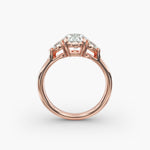 Load image into Gallery viewer, 10K Gold Three Stone Round With Pear Shaped Diamond Engagement Ring
