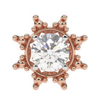 Load image into Gallery viewer, Large Round Lab Grown Diamond Flower Earrings with Milgrain 0.94 CTW in 10K 14K 18K White Yellow Rose Gold
