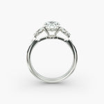 Load image into Gallery viewer, 14K Gold Round With Marquise Shape Three Stone Ring

