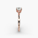 Load image into Gallery viewer, Cushion Lab-Grown Diamond Four-Prong with Twisted Mounting Engagement Ring | Modern Solitaire | IGI Certified | 10K/14K/18K Gold

