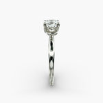 Load image into Gallery viewer, Cushion Lab-Grown Diamond Four-Prong with Twisted Mounting Engagement Ring | Modern Solitaire | IGI Certified | 10K/14K/18K Gold
