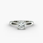 Load image into Gallery viewer, Cushion Lab-Grown Diamond Four-Prong with Twisted Mounting Engagement Ring | Modern Solitaire | IGI Certified | 10K/14K/18K Gold
