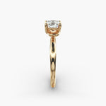 Load image into Gallery viewer, Cushion Lab-Grown Diamond Four-Prong with Twisted Mounting Engagement Ring | Modern Solitaire | IGI Certified | 10K/14K/18K Gold
