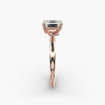 Load image into Gallery viewer, Emerald Lab-Grown Diamond Twisted Band Engagement Ring | IGI Certified | 10K/14K/18K Gold
