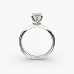 Load image into Gallery viewer, Emerald Lab-Grown Diamond Twisted Band Engagement Ring | IGI Certified | 10K/14K/18K Gold
