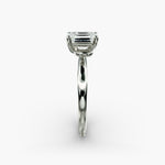 Load image into Gallery viewer, Emerald Lab-Grown Diamond Twisted Band Engagement Ring | IGI Certified | 10K/14K/18K Gold
