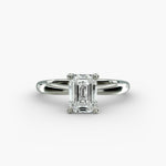 Load image into Gallery viewer, Emerald Lab-Grown Diamond Twisted Band Engagement Ring | IGI Certified | 10K/14K/18K Gold
