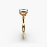 Load image into Gallery viewer, Emerald Lab-Grown Diamond Twisted Band Engagement Ring | IGI Certified | 10K/14K/18K Gold
