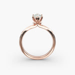 Load image into Gallery viewer, Marquise Lab-Grown Diamond Six-Prong Engagement Ring with Twisted Mounting | Modern Solitaire | IGI Certified | 10K/14K/18K Gold
