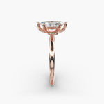 Load image into Gallery viewer, Marquise Lab-Grown Diamond Six-Prong Engagement Ring with Twisted Mounting | Modern Solitaire | IGI Certified | 10K/14K/18K Gold
