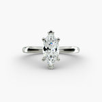 Load image into Gallery viewer, Marquise Lab-Grown Diamond Six-Prong Engagement Ring with Twisted Mounting | Modern Solitaire | IGI Certified | 10K/14K/18K Gold
