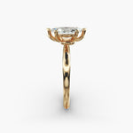 Load image into Gallery viewer, Marquise Lab-Grown Diamond Six-Prong Engagement Ring with Twisted Mounting | Modern Solitaire | IGI Certified | 10K/14K/18K Gold
