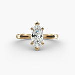 Load image into Gallery viewer, Marquise Lab-Grown Diamond Six-Prong Engagement Ring with Twisted Mounting | Modern Solitaire | IGI Certified | 10K/14K/18K Gold

