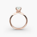 Load image into Gallery viewer, Oval Lab-Grown Diamond Twisted Solitaire Engagement Ring | Four-Prong Setting | IGI Certified | 10K/14K/18K Gold
