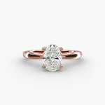 Load image into Gallery viewer, Oval Lab-Grown Diamond Twisted Solitaire Engagement Ring | Four-Prong Setting | IGI Certified | 10K/14K/18K Gold
