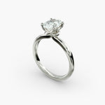 Load image into Gallery viewer, Oval Lab-Grown Diamond Twisted Solitaire Engagement Ring | Four-Prong Setting | IGI Certified | 10K/14K/18K Gold
