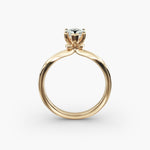 Load image into Gallery viewer, Pear Lab-Grown Diamond Four-Prong Engagement Ring with Twisted Mounting | Unique Solitaire | IGI Certified | 10K/14K/18K Gold
