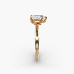Load image into Gallery viewer, Pear Lab-Grown Diamond Four-Prong Engagement Ring with Twisted Mounting | Unique Solitaire | IGI Certified | 10K/14K/18K Gold
