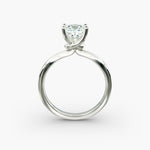 Load image into Gallery viewer, Princess Lab-Grown Diamond Four-Prong Engagement Ring with Twisted Mounting | Unique Solitaire | IGI Certified | 10K/14K/18K Gold
