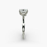 Load image into Gallery viewer, Radiant Lab-Grown Diamond Four-Prong with Twisted Under-Band Engagement Ring | Modern Solitaire | IGI Certified | 10K/14K/18K Gold
