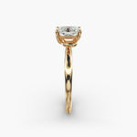 Load image into Gallery viewer, Radiant Lab-Grown Diamond Four-Prong with Twisted Under-Band Engagement Ring | Modern Solitaire | IGI Certified | 10K/14K/18K Gold
