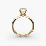 Load image into Gallery viewer, Round Lab-Grown Diamond Four-Prong with Twisted Under-Band Engagement Ring | Modern Solitaire | IGI Certified | 10K/14K/18K Gold
