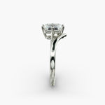 Load image into Gallery viewer, Emerald Lab-Grown Diamond Four-Prong V-Shaped Engagement Ring | Classic Solitaire | IGI Certified | 10K/14K/18K Gold
