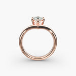 Load image into Gallery viewer, Pear Lab-Grown Diamond Four-Prong V-Shaped Engagement Ring | Elegant Solitaire | IGI Certified | 10K/14K/18K Gold
