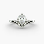 Load image into Gallery viewer, Pear Lab-Grown Diamond Four-Prong V-Shaped Engagement Ring | Elegant Solitaire | IGI Certified | 10K/14K/18K Gold
